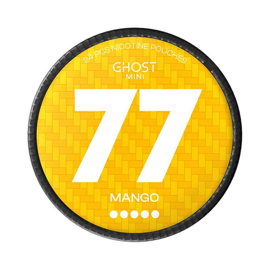 77 Ghost Mango Mini nicotine pouches 20mg strong tropical mango flavor